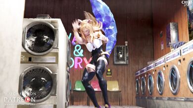 Washing Machine Orgy with Ahri and her Horny Friends