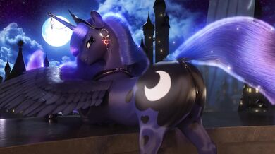 Nude Princess Luna Exposed in Veiled Moon