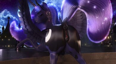 Nude Princess Luna Exposed in Veiled Moon