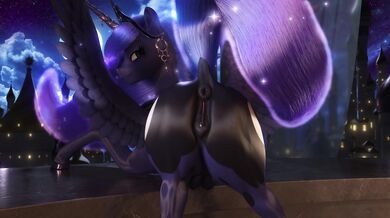 Nude Princess Luna Exposed in Veiled Moon