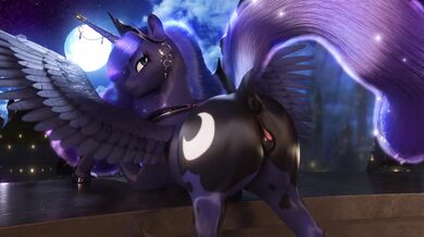 Nude Princess Luna Exposed in Veiled Moon