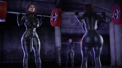 Black Widow's Futa Workout Sessions in 4K Quality[Parking Belt]