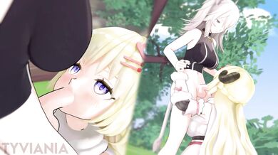 Botan's Wet and Wild Tyvianian Adventure with Watame