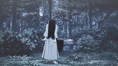 Dark Haired Sadako Gets DP'd in the School Bathroom!