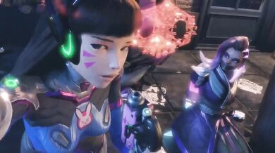 Deepthroat D.Va and Sombra's Anal Invasion Level 3 - Taken by Toaster in the Butt