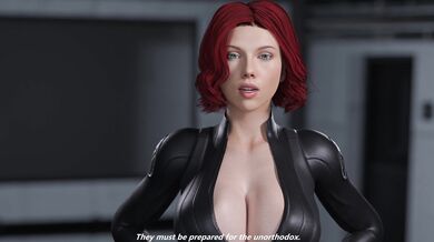 Unleashed Lust: Black Widow's Kinky Interview Process [4K]