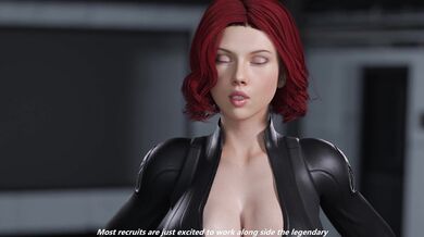 Unleashed Lust: Black Widow's Kinky Interview Process [4K]
