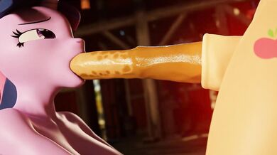 Twilight and Applejack go down on each other in 'Sweet Taste of Magic'