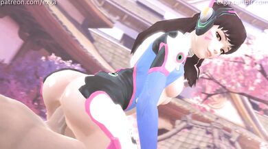 D.Va's Cowgirl-style Revenge Fuck - Extra Gore