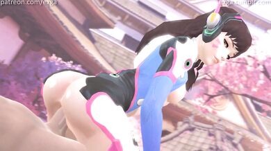 D.Va's Cowgirl-style Revenge Fuck - Extra Gore
