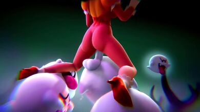 Ghostbusting Sluts: Peach & Daisy's Paranormal Pussy Adventure in 3D