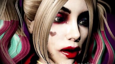 Futa Harley Quinn Gets Double Teamed by Two Real Futas at the Joker Club