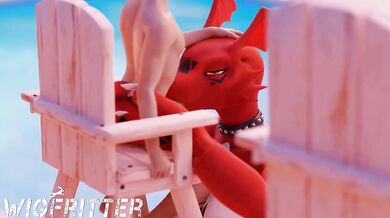 Lifeguard Gets Fucked by Guilmon - Wigfritter
