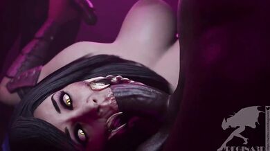 Mileena's Black Cock Worship