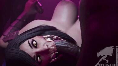 Mileena's Black Cock Worship