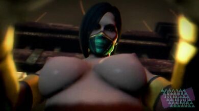 Cassie's throat gets ravaged by dominant futa ninja's