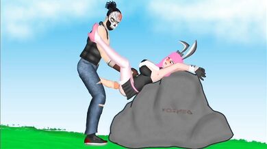 Gangbanged by a Crew of Rabbit-Eared Rapists in 'Free Fire Hentai' (GenzoX)