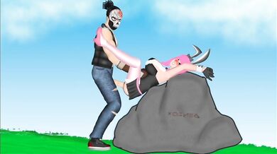 Gangbanged by a Crew of Rabbit-Eared Rapists in 'Free Fire Hentai' (GenzoX)