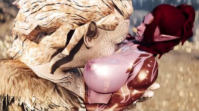 Gigantic Futanari Ravages Curvaceous Dark Elf