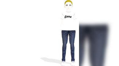 Sensual Emma's Body Touched by the Camera Crew