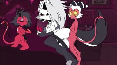 Unleashing Loona's Anal Fury with Moxxie the Sneaky Elf