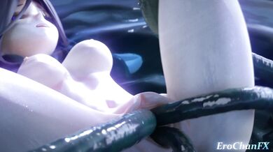 Clorinde's Six-Tentacle Anal & Vaginal Invasion