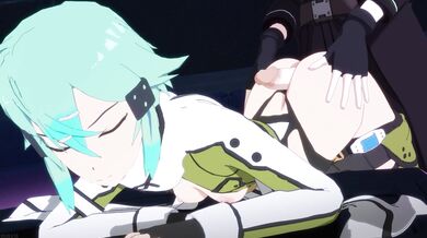 Getting Off with Sinon's Tight Butthole