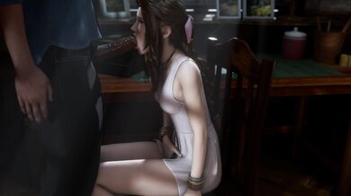Aerith's Seductive BJ Session [Black & White]