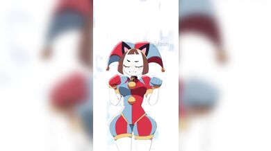 Mewsic and Mayhem: Pomni's Tail-Tapping Tantrum with a Side of Extra Kitty Love