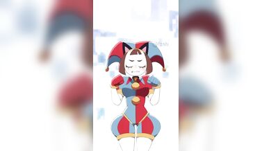 Mewsic and Mayhem: Pomni's Tail-Tapping Tantrum with a Side of Extra Kitty Love