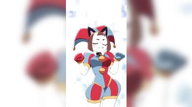 Mewsic and Mayhem: Pomni's Tail-Tapping Tantrum with a Side of Extra Kitty Love