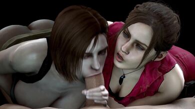 Claire and Jill Tongue Fucking