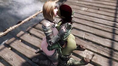 Orc and Nord Girls' Hot Lesbian Warrior Sex in Part 2