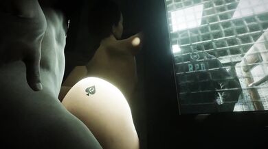 Jill's ebony gangbang at the police department [ZMSFMRD].