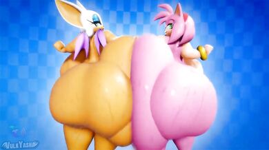 Sonic's Rouge and Amy Get Their Asses Clapped Together