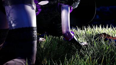 Wicked Sorceress Plowed by a Monstrous Bull in the Forest