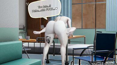 Naughty Futa Nurse Pounds Busty Student in Hospital Room