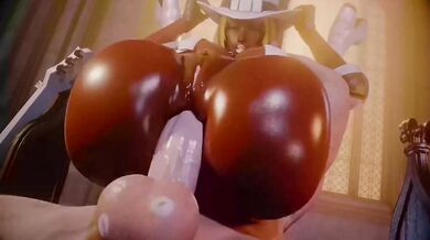 Blonde bombshell rides her cowboy