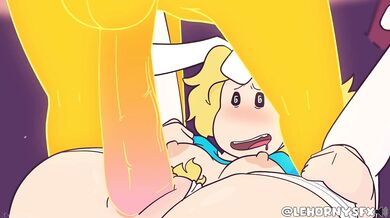 Fucked by a Giant Dildo in Her Ass, Fiona Cums Loudly