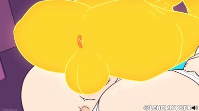 Fucked by a Giant Dildo in Her Ass, Fiona Cums Loudly