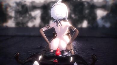 Busty Elf Fucks Doggy Style with Horny Canine in 'Haku and a Pooch' by Goutouren