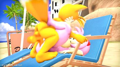 Amy's anal initiation with Tails in 'Wector Beach'