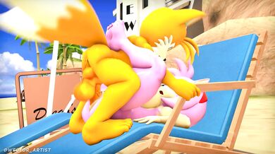 Amy's anal initiation with Tails in 'Wector Beach'