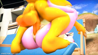 Amy's anal initiation with Tails in 'Wector Beach'