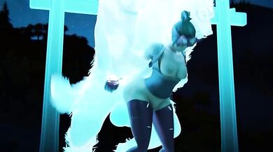 Busty Kiriko Takes on the Beast with Rekin3D
