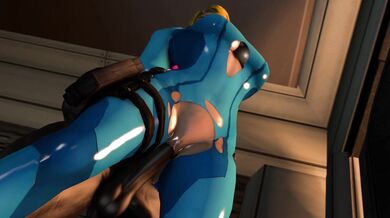 Naughty Metroid cosplayer Samus takes a break from her duties to explore some 'stress relief' in Part 1 of KaminaKirei's latest hentai adventure!