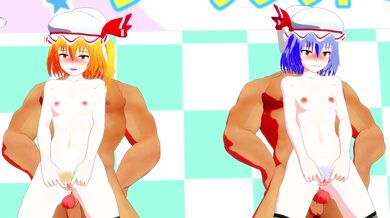 Double the pleasure with the scarlet and komeiji sisters in a steamy sex show.