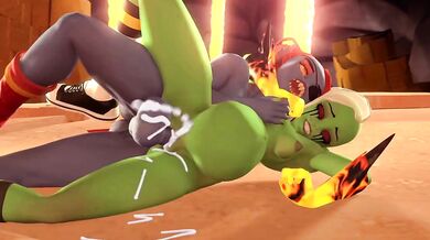 Lord Dominator gets filled with Undyne's hot cum