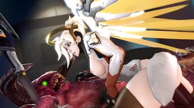 Mercy's Ravenous Lesbian Encounter with the Succubus Demon - Overwatch