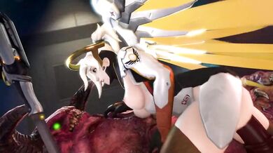 Mercy's Ravenous Lesbian Encounter with the Succubus Demon - Overwatch